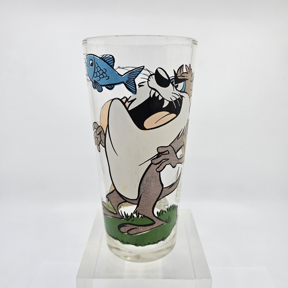 Looney Tunes Pepsi Collectors Series Drinking Glass 1976 Pepsi Porky Pig/TAZ